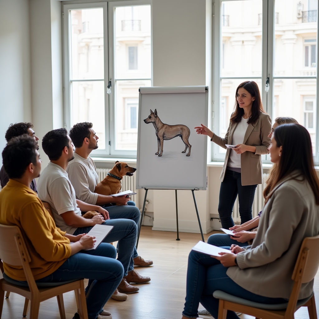 Gruppo di proprietari di animali domestici durante un workshop informativo a Roma
